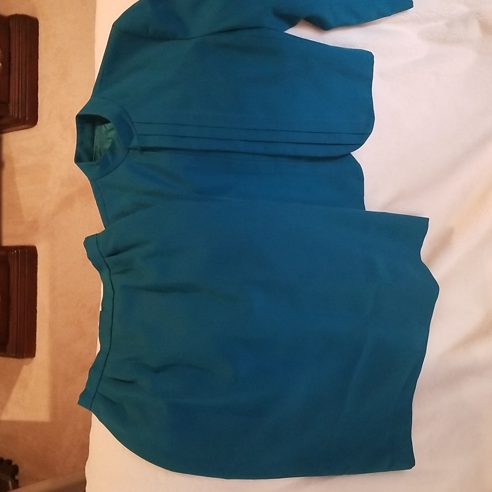 Womens Teal Suit with Silk Lining